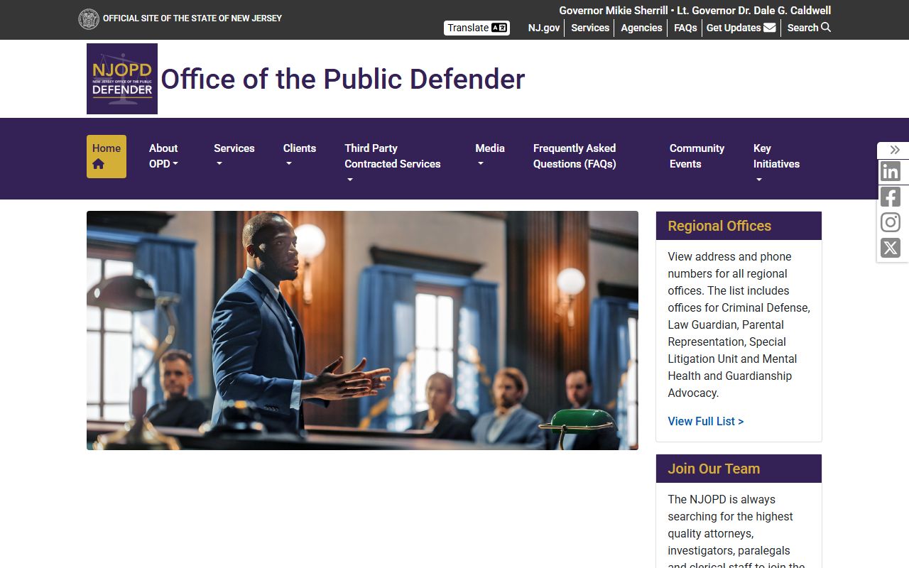 New Jersey Office of the Public Defender legal help for Hudson County court records